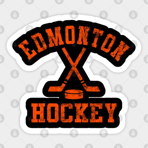 Vintage Edmonton Hockey Sticker by tropicalteesshop